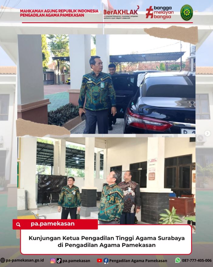 Kunjungan Ketua Pengadilan Tinggi Agama Surabaya ke Pengadilan Agama Pamekasan